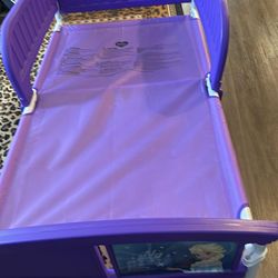 Frozen bed frame with bed