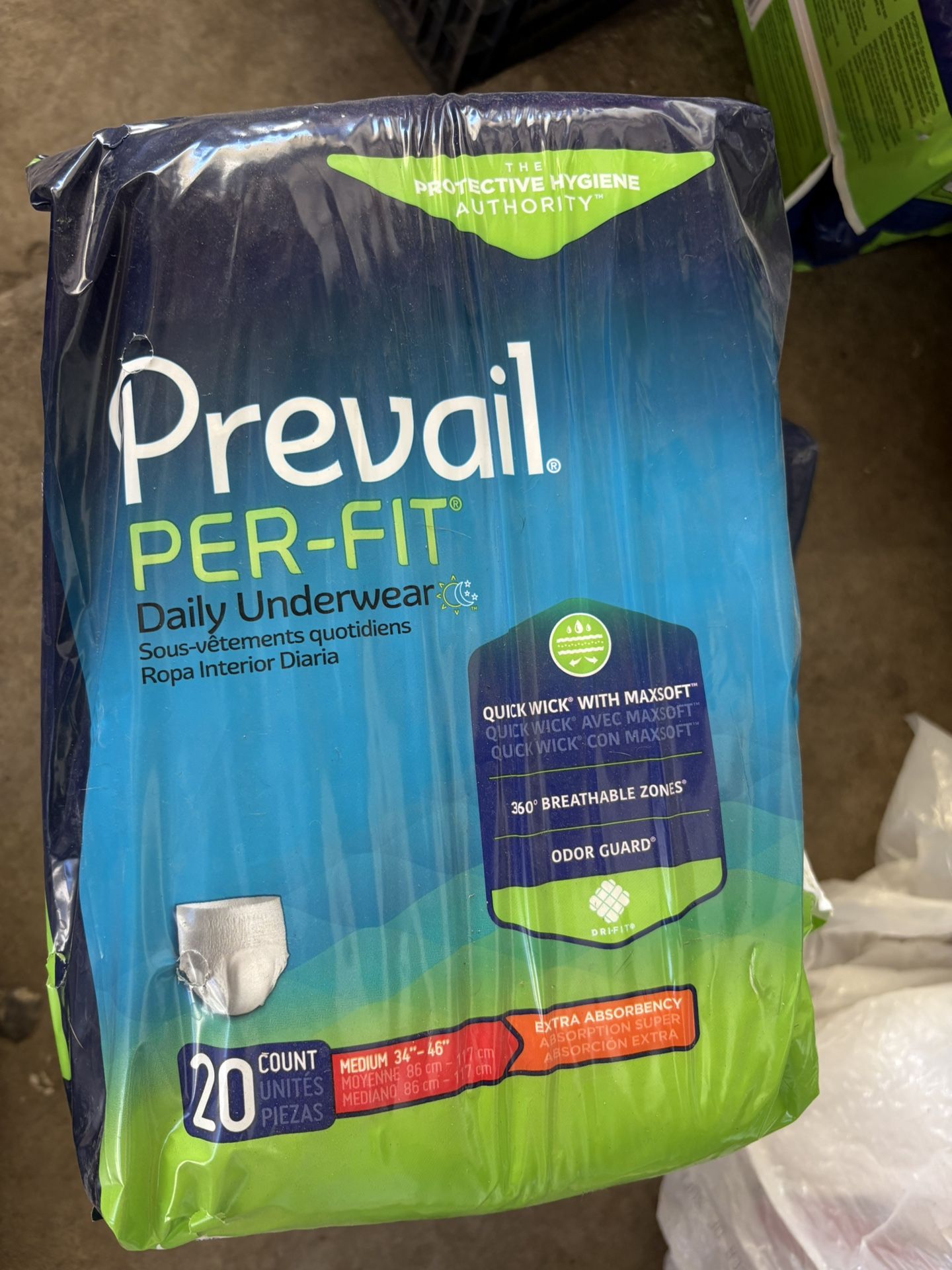 Free Prevail Diapers and Underpads 