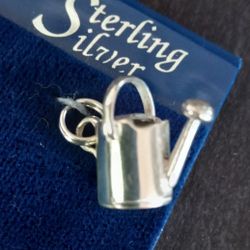 Sterling Silver 925 Gardeners Watering Can Bracelet Charm Or Necklace Pendant New Old Stock