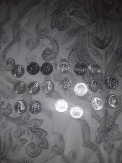 Silver brilliant dimes