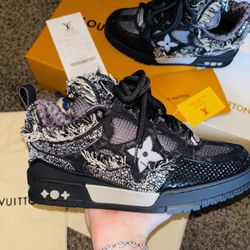 LV Swarovski Skates Shoes Black