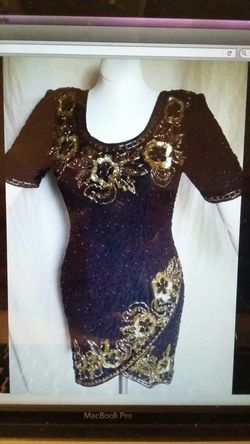Beaded silk dress by Stenay sz12