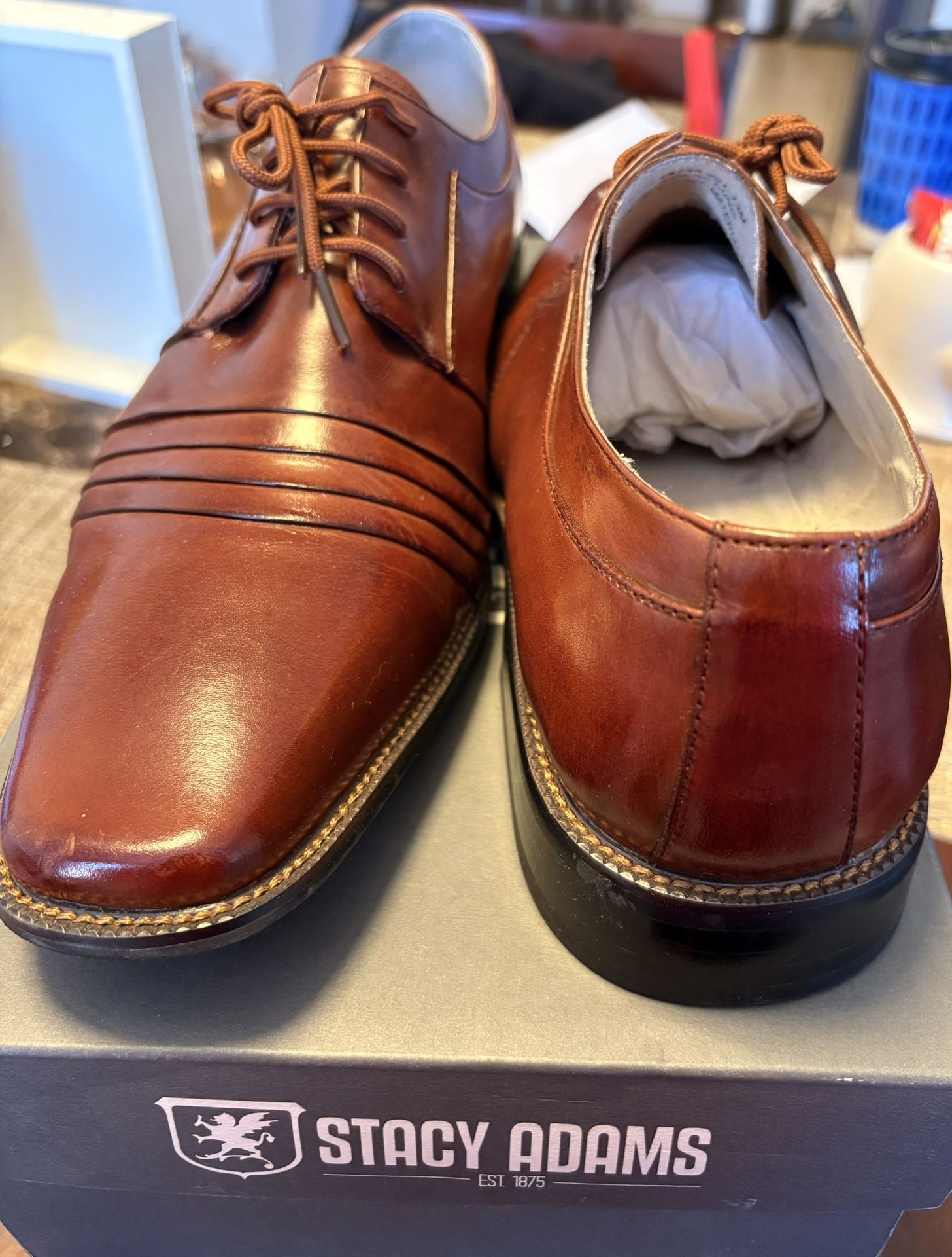 Stacy Adam’s Dress Shoes, Size 13. Brown In Color Gently Used