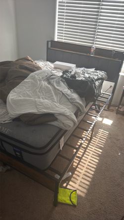 Bed frame mattress and lights