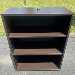 Dark Wood Bookshelf / Storage Shelf – Adjustable Shelves – Good Condition