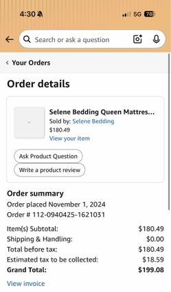 Selene queen mattress