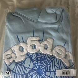 Sp5der Hoodie Sky Blue, authentic✅
