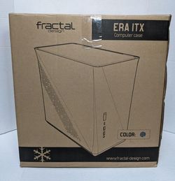 Fractal Design Era Mini-ITX Gaming Case Aluminum Titanium Gray FD-CA-ERA-ITX-GY Open Box Never Used