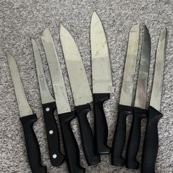Stainless Steel Knives Lot Of 8