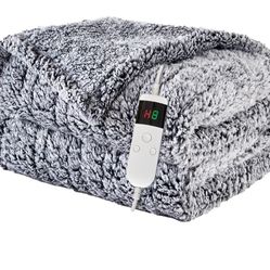 Heated Throw, Electric Blanket 50"x60"