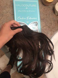 100% Human Hair HALO Brown Extensions