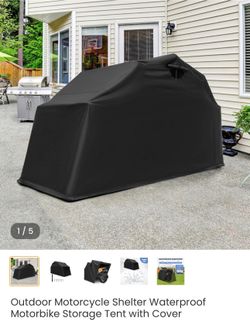Outdoor Motorcycle Shelter Waterproof Motorbike Storage Tent with Cover