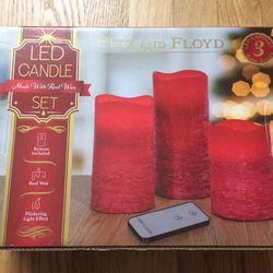 NIB! LED 3 CANDLE SET 🕯