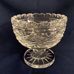 Waterford Crystal Compote Strawberry Cut Footed Bowl