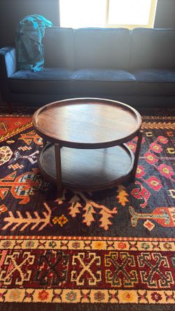 Round  wood coffee table