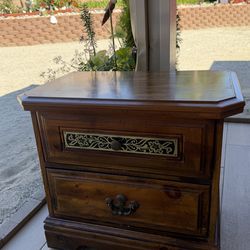 Beautiful Antique  wooden nightstand