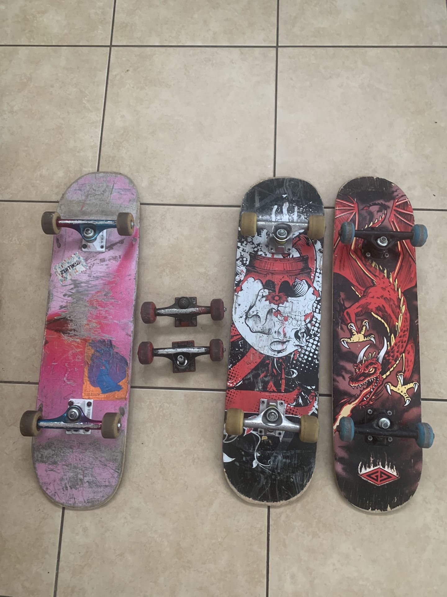 Skateboards and Trucks