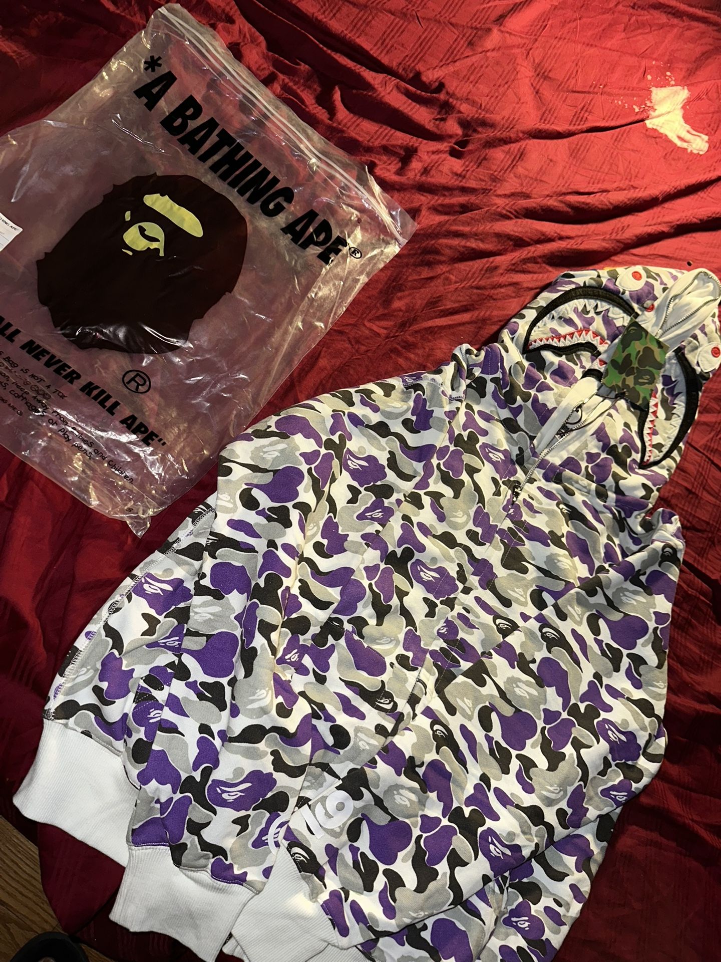 Bape Hoodie- Purple Camo