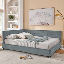 Queen Size Upholstered Tufted Daybed Frame. Matress is not included