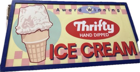 Original Double Sided Thrifty Ice Cream Lights Up
