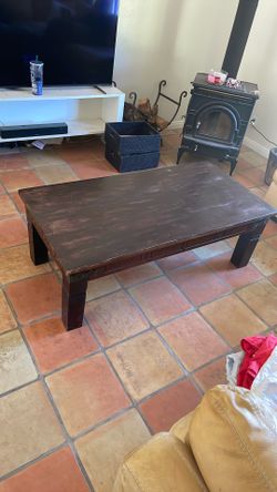Solid wood coffee table
