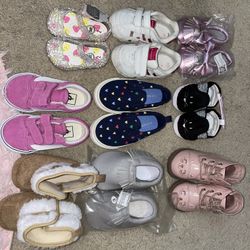 baby girl shoes size 0-6m through 5 