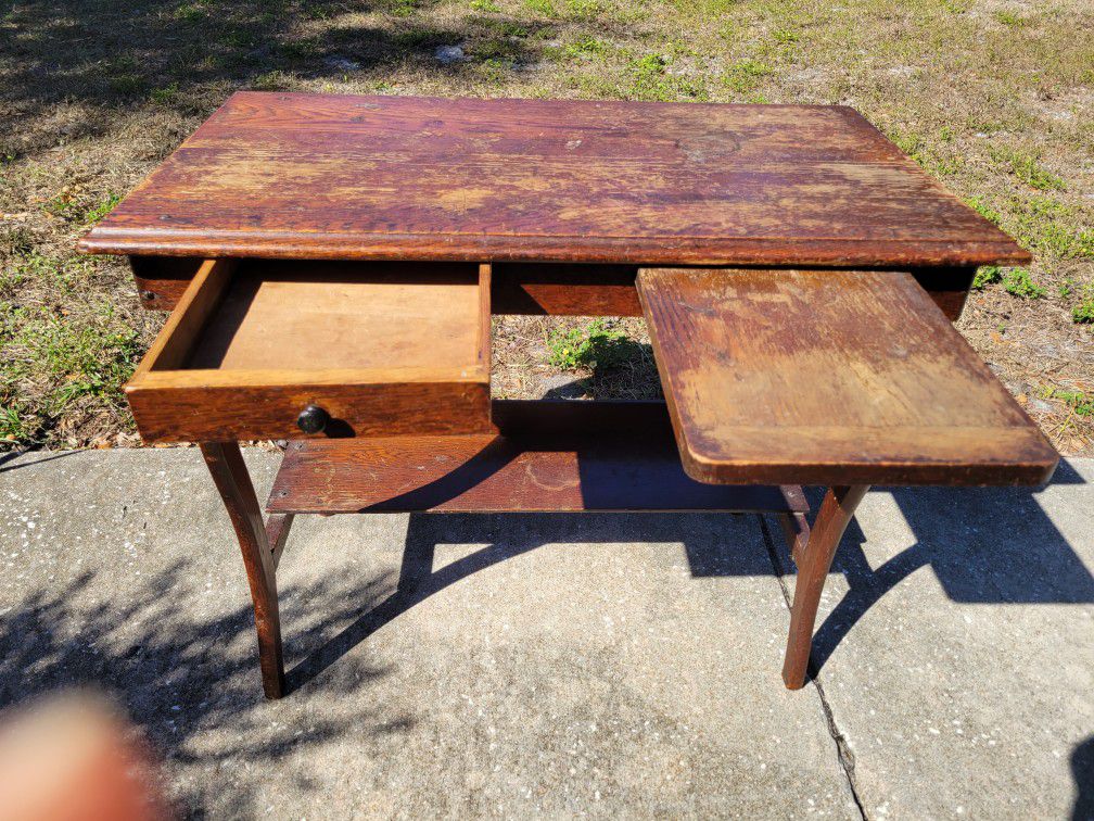 Old Antique Wooden Desk