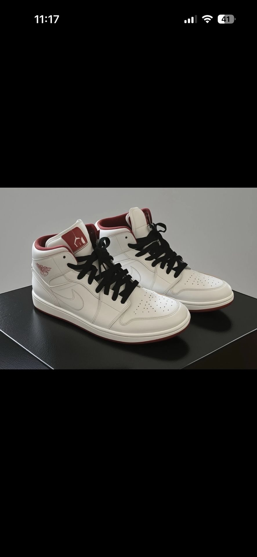 Jordan 1 Mid White/Gym Red/Black 554724-103