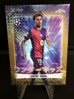 Yamal Lamine Topps Chrome Japan Edition Wonderkids Gold Mojo Refractor /50
