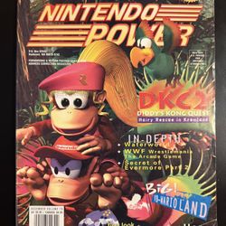December 1995 Nintendo Power Volume 79 with Donkey Kong Country 2 Cards & Poster
