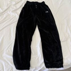 Black velvet string jogger pants free size