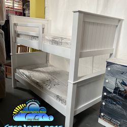 Twin Twin Bunk Bed Pine 🪵