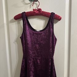 dELiA*s Purple Velvet Skater Dress