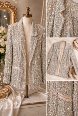 Mabel by Anthropologie - Pearl and Sequin Blazer