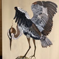 Stunning Heron Original Painting