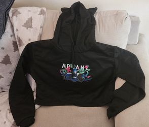 Arcane Crop Hoodie [M](With Ears) And Shirt[L] (Jinx)