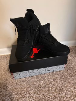 Jordan retro 4 black cat new side 8.5