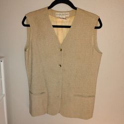 Evan Picone VINTAGE Women's Sleeveless V-Neck Button Down Vest