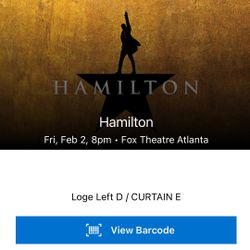 Loge Seats - Hamilton in Atlanta