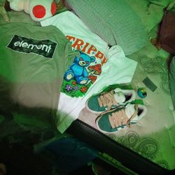 2 Brandnew Shirts W Tags And Lightly Worn Adidas Size 8!