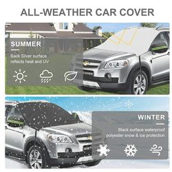 Snow Cover, Larger Size Windshield with Magnetic Guard Windows and Wiper Visor Ice Frost Dust With Snow Brush