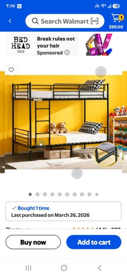 Black bunk bed