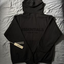 Fear of God Essentials Pullover Hoodie 'Stretch Limo'  Black