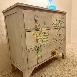 Painted Floral Dresser