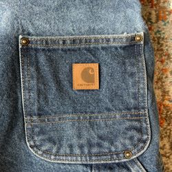 Carhartt jeans double knee carpenter, blue , size 30x32