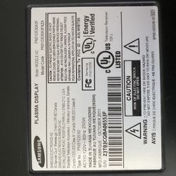 Samsung 51” PN51D530A3F 