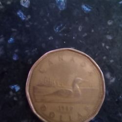 Rare Vintage 1989 Canadian Dollar Coin Error