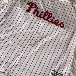 Philadelphia Phillies throwback jersey fully stitch majestic throwback classic