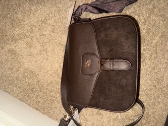 La Martina Brown Leather Crossbody Bag