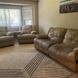 Reclining Sofa And 2 Chairs Set Free